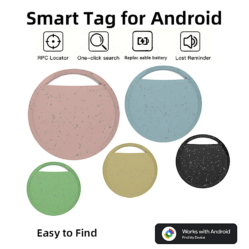 

2025 New Material Air Tracker Smart Tag Key Locator Works for Google Find My Anti-lost Device for Keys Pets Wallets Suitcase car