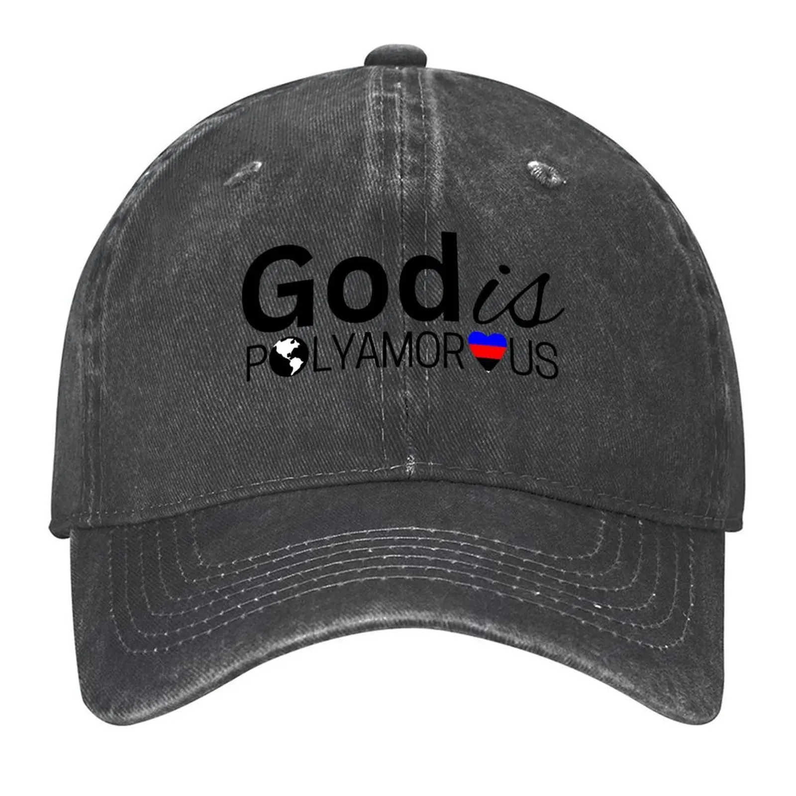 

God is Polyamorous Baseball Cap Thermal Visor winter hats for men sun hat hats on offer Men Caps Women's