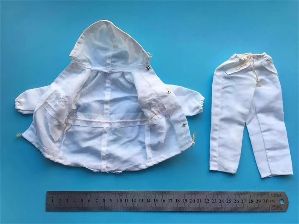 DML escala 1/6th muñeca soldado de invierno vestido blanco uniforme pantalón juguetes modelo accesorios para figura de acción de 12 "muñeco recoger DIY