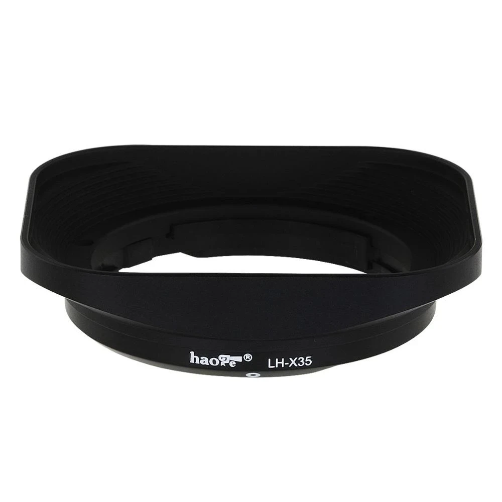 Haoge LH-X35 Square Metal Lens Hood Shade For Fuji Fujifilm XF 35mm F2 R WR And XF 23mm F2 R WR And​ XC 35mm F2 Camera Lens