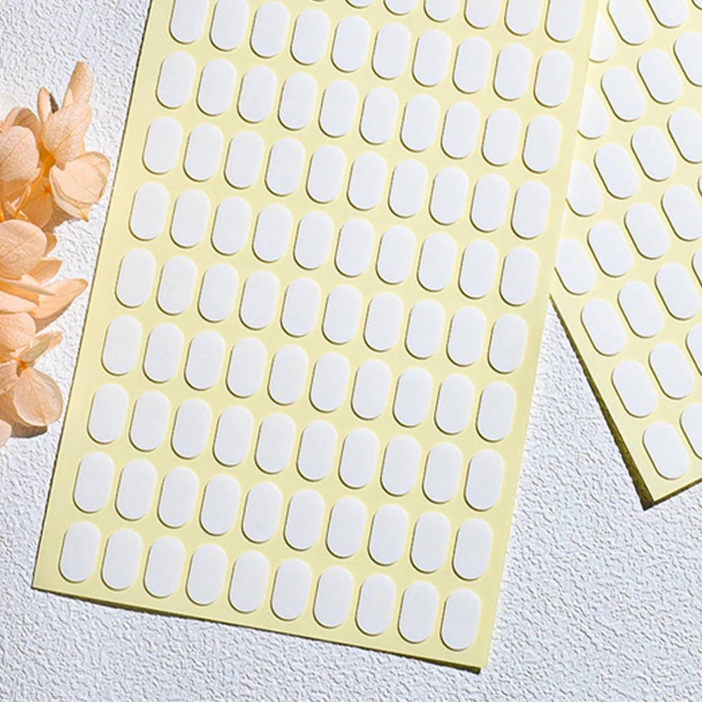 

6 Packs Nail Patch Holder Double Sided Adhesive Strips Transparent Oval Shape No Nail Art Tools Tape Stickers