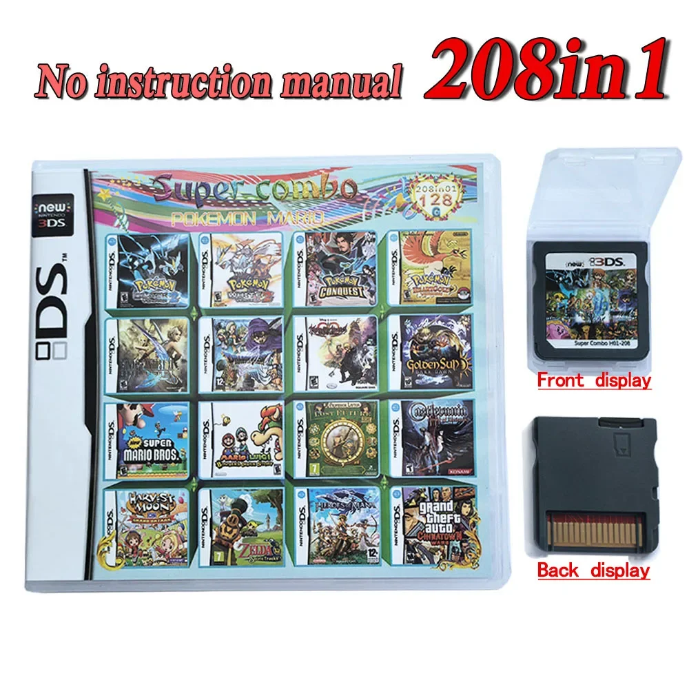 23 في 1 تجميع DS NDS 3DS 3DS NDSL لعبة خرطوشة بطاقة لعبة فيديو يده لاعب بطاقة الألعاب (بطاقة R4)