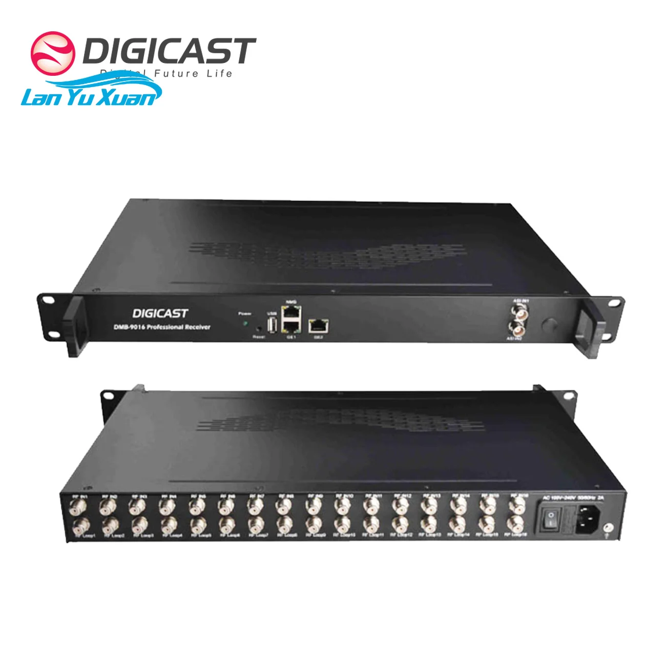 16 Channels IRD TV Digital QPSK Demodulation 8 Frequency DVB SS2 TT2 RF DVB IP Gateway High Definition Web-based Management BISS