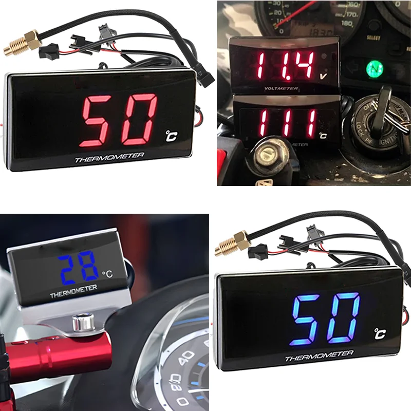 

Universal Motorcycle Temperature Meter Water Temperature Digital Hygrometer Thermometer Sensor Meter Sensor Adapter For Koso