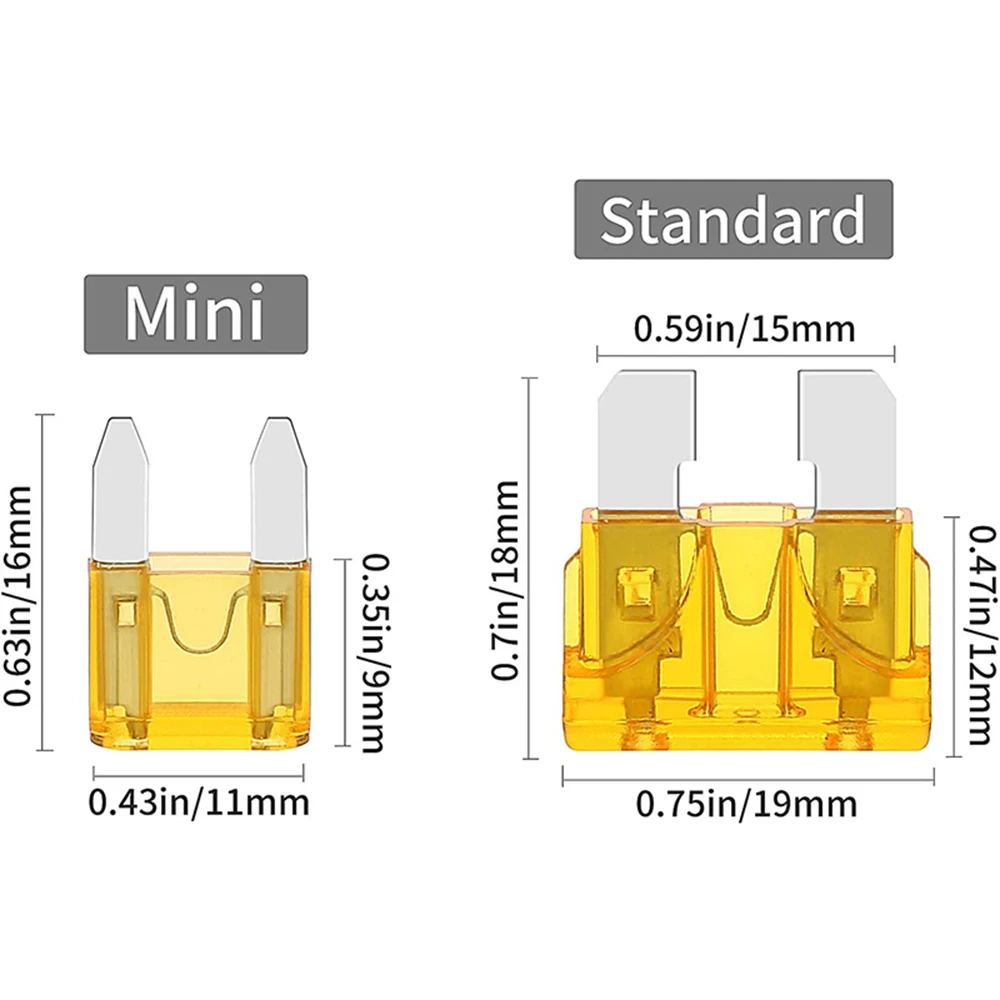 Assortimento di fusibili a lama per Auto da 1000/800 pezzi Kit assortito Mini Set di lame di dimensioni Standard fusibile automobilistico per camion