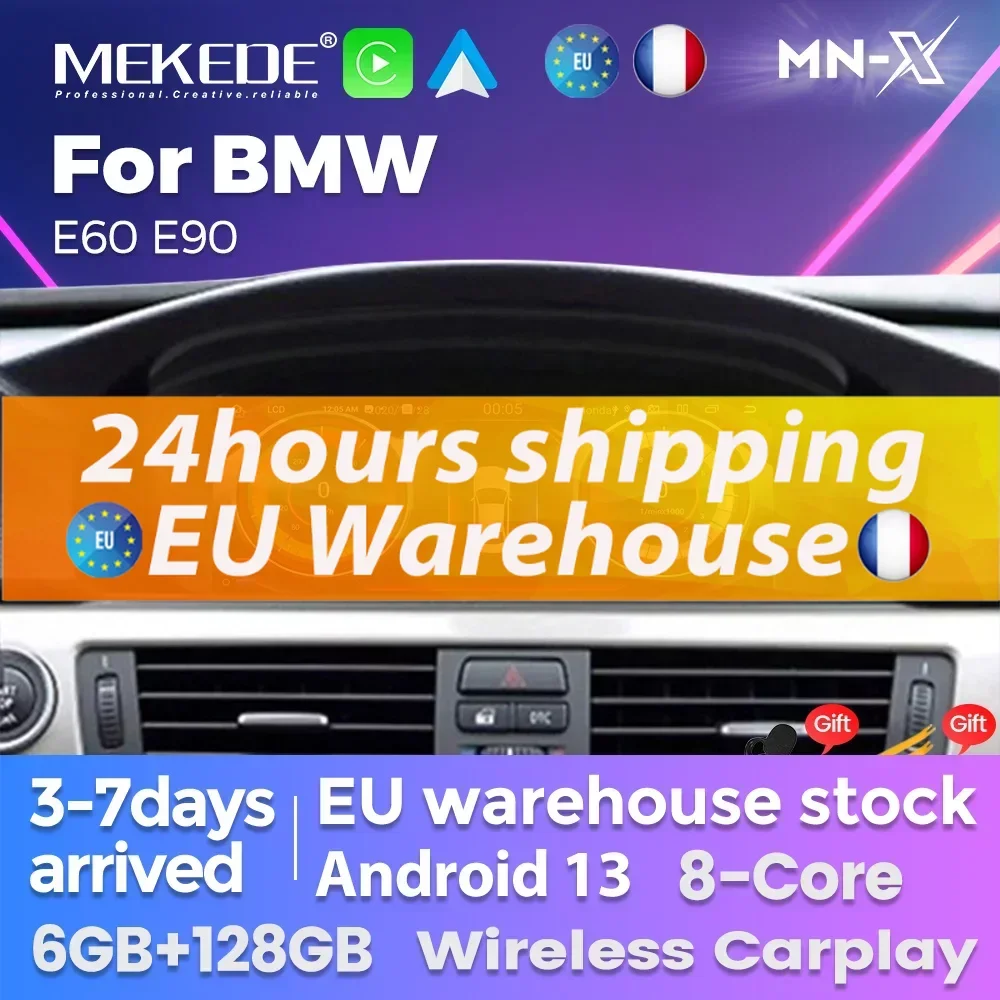 Lettore multimediale di navigazione per autoradio da magazzino ue per BMW serie 5 E60 E61 E63 E64