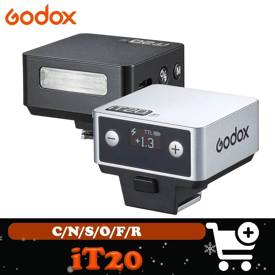 Godox IT20 C/N/S/F/O/R TTL Auto Flash 1.5S Rapid Recycling Mini on Camera Flash for Sony Canon Fuji Olympus Fujii Ricoh