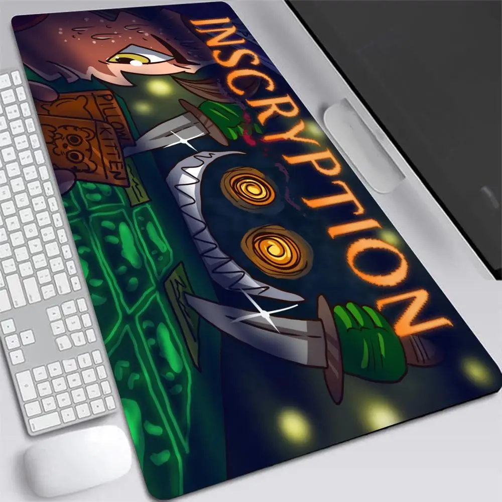 Mode Horror Karte Strategie Spiel Inscryption Mauspad Computer Mauspad Gaming Mouse pad wasserdicht PC Gaming Pu Leder Gamin