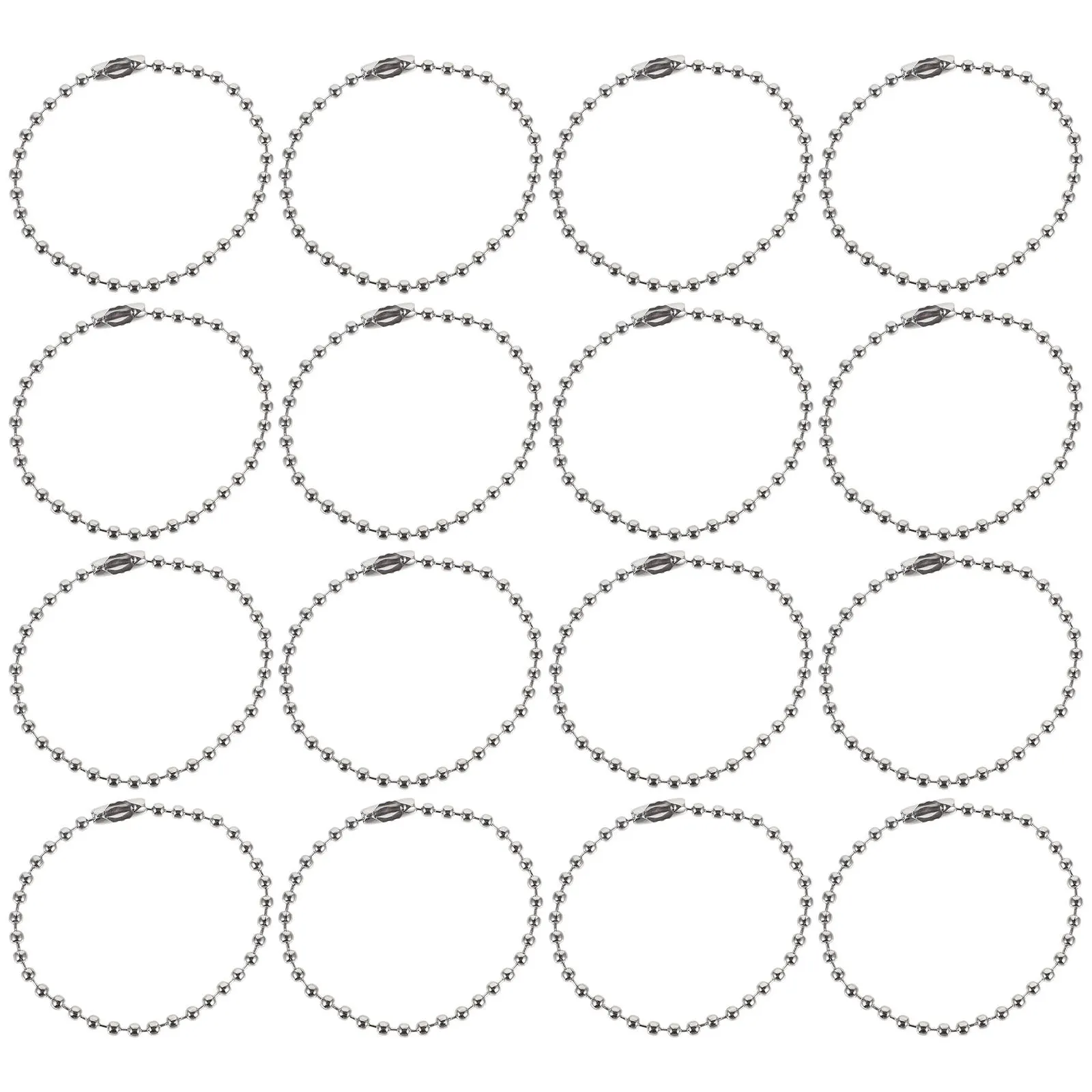 

100pcs Ball Bead Chains 2.4Mm Iron Bead Chain For Diy Jewelry Keychain Bag Tag Hanging Decorative Metal Ball Roller Chain