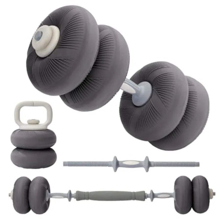 

Weights Dumbbells SetFree Weight Set with Connector 4 in1 Dumbbells Set Used as Barbell Kettlebells Push up Stand Weight Plate
