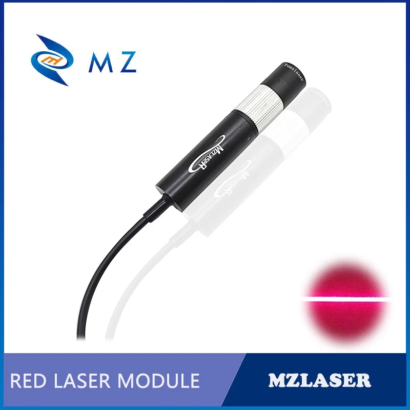 Modulo Laser linea rossa messa a fuoco regolabile D16mm 635nm 50/100/150/200mW lente in vetro con staffa + alimentatore