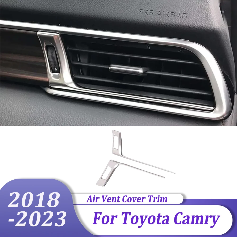 Front Side Air Vent Outlet Cover Trim Molding Car Styling Interior Accessories For Toyota Camry 2018 2019 2020 2021 2022 2023