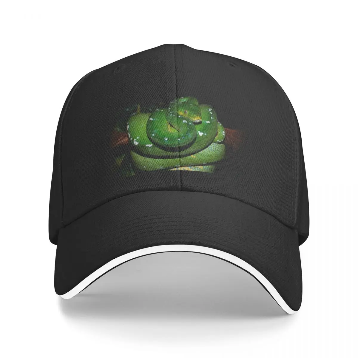 Aru Green Tree Python Baseball Cap Christmas Hat Mountaineering Military Tactical Cap Golf Hat Elegant Women's Hats Men's