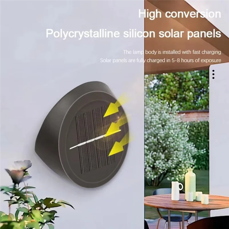 

ABZC-Waterproof Solar Wall Lights 3 LED Fence Lamp For Garden Decoration Energy Efficient Wall Lights