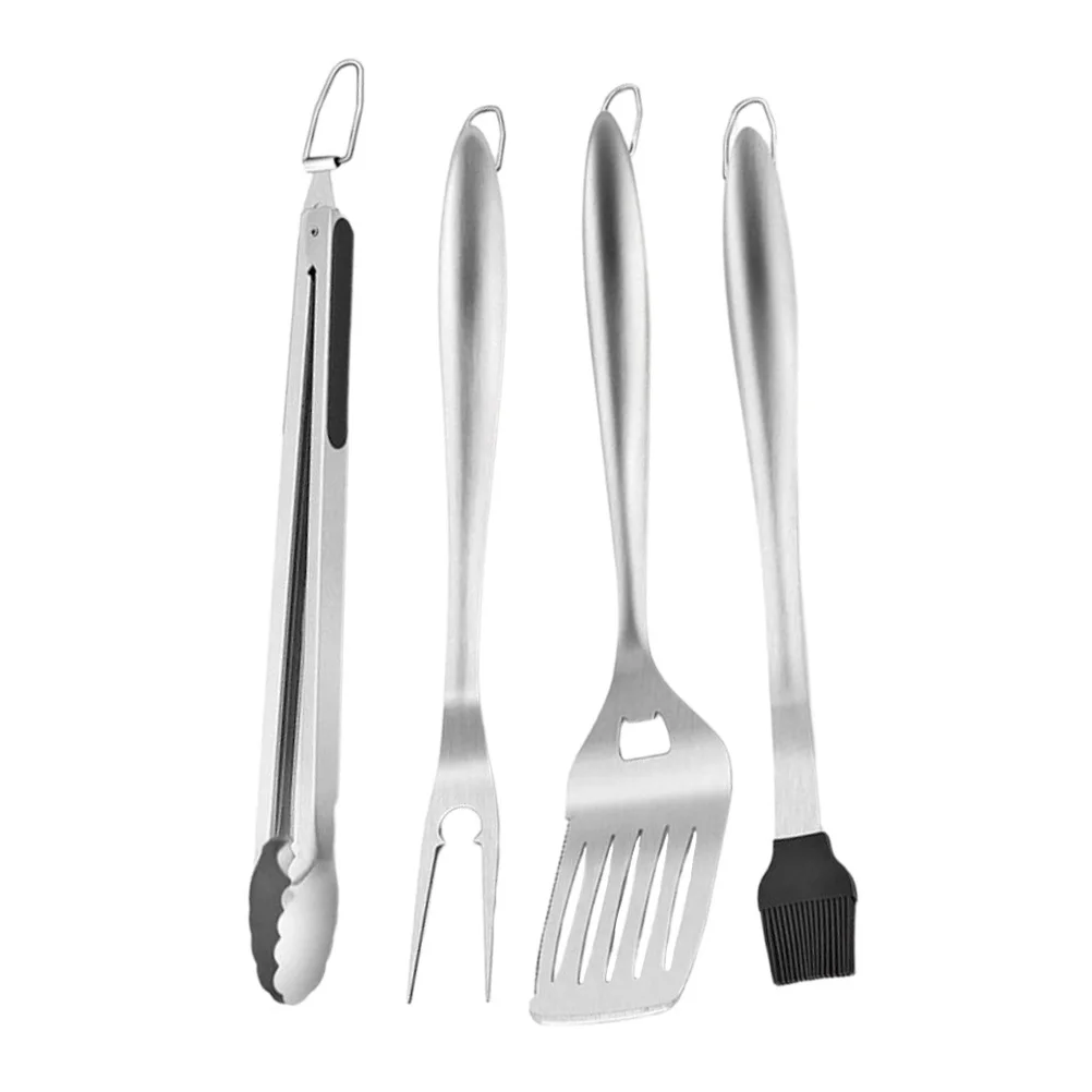 

1Set Durable Stainless Steel Bbq Tools Set Multi-Function Grill Spatula Portable Bbq Tong Professional Barbecue Accessories