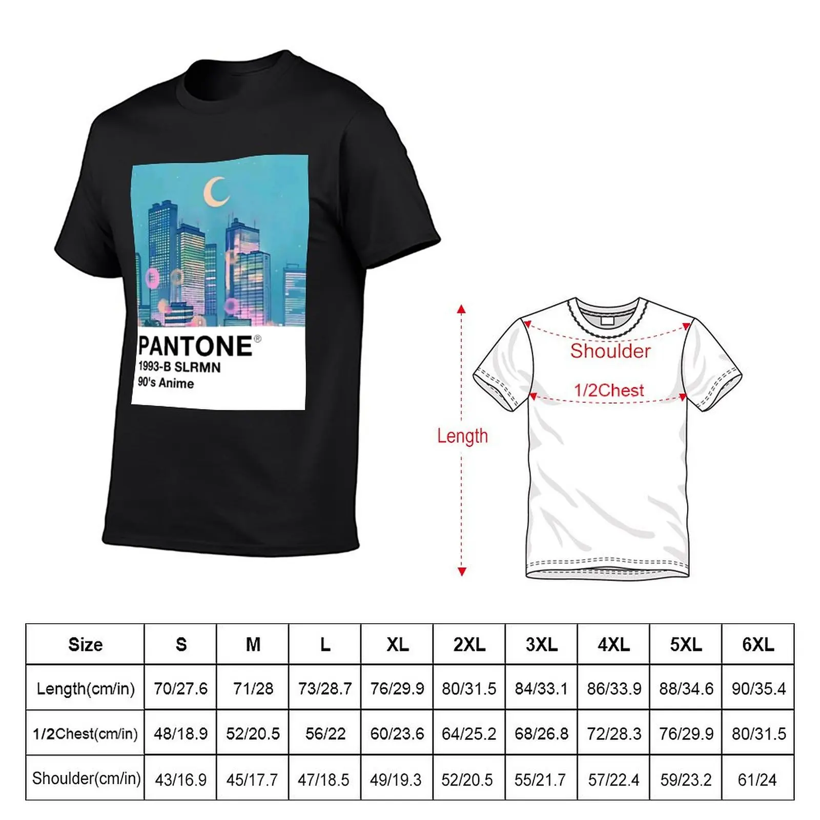 90's Pantone B T-Shirt blanks boys animal print graphic t shirts kawaii clothes mens t shirts casual stylish