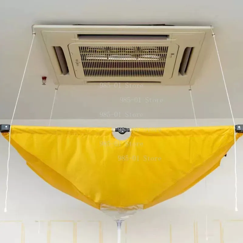 Central Air Conditioning Ceiling Unit Cleaning Cover, Air Conditioner Cleaning Cover, Ceiling Unit Waterproof Cover Water Bag