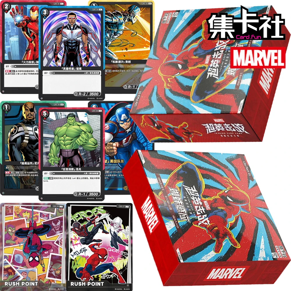 Genuine Card.fun Marvel TCG Cards Chinese Language Cards Lite Pack Spider-man Exquisite Popular Character Cards Birthday Gifts