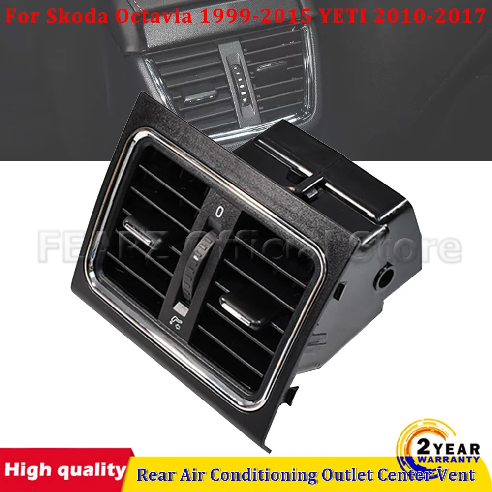 Rear Air Conditioning Outlet Center Vent Assembly For Skoda Octavia 1999-2015 YETI 2010-2017 Vent Outlet Armrest A/C 1ZD 819 203