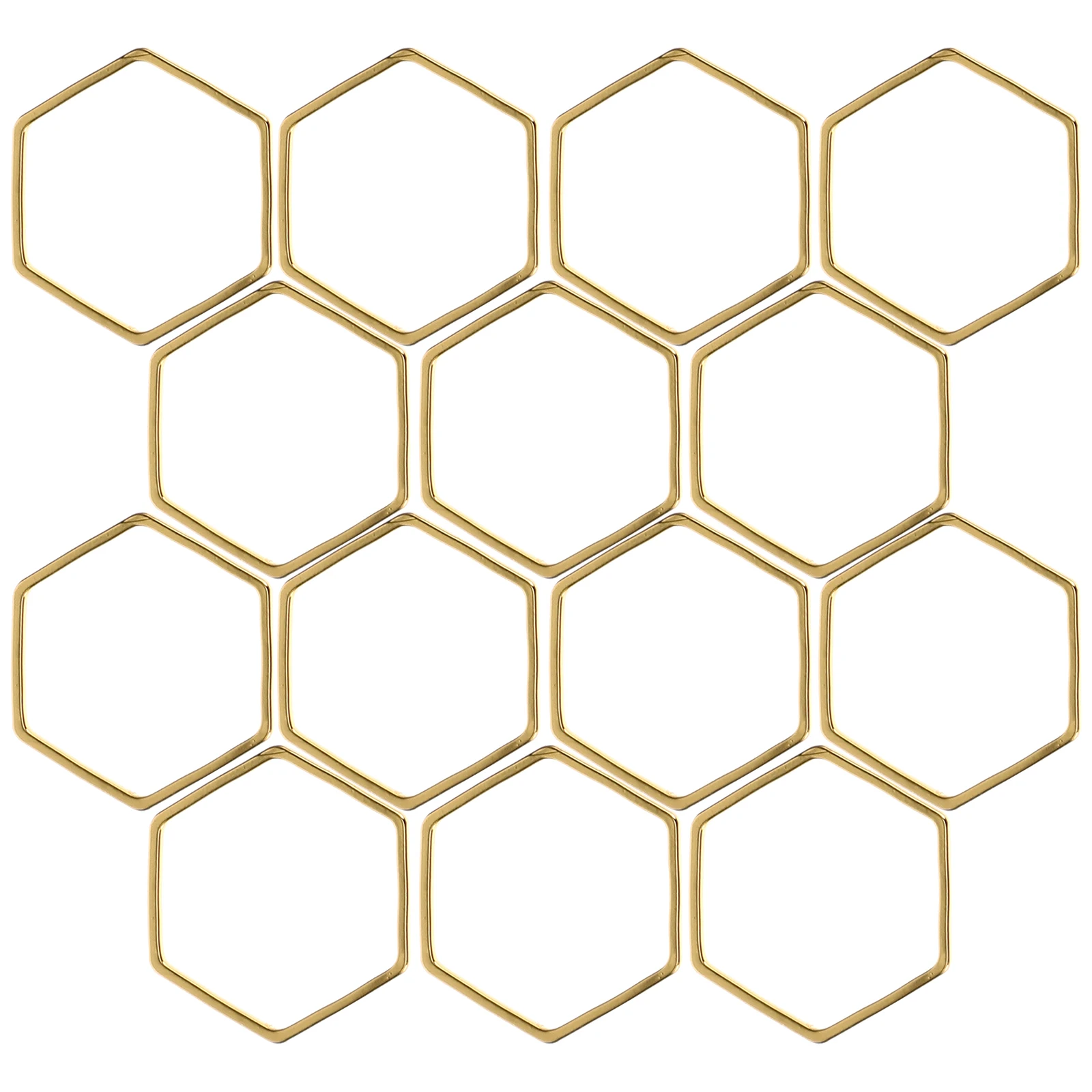 

50 Pcs Hexagon Earring Charms Copper Pendant Beads for Bracelet Necklace DIY Jewelry Making Supplies Geometric Bezel Findings
