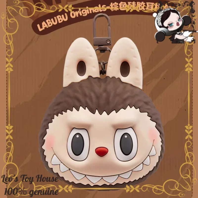 

Чехол для наушников POPMART LABUBU Originals из коричневого силикона THE MONSTERS к 10-летию: милые модные аксессуары