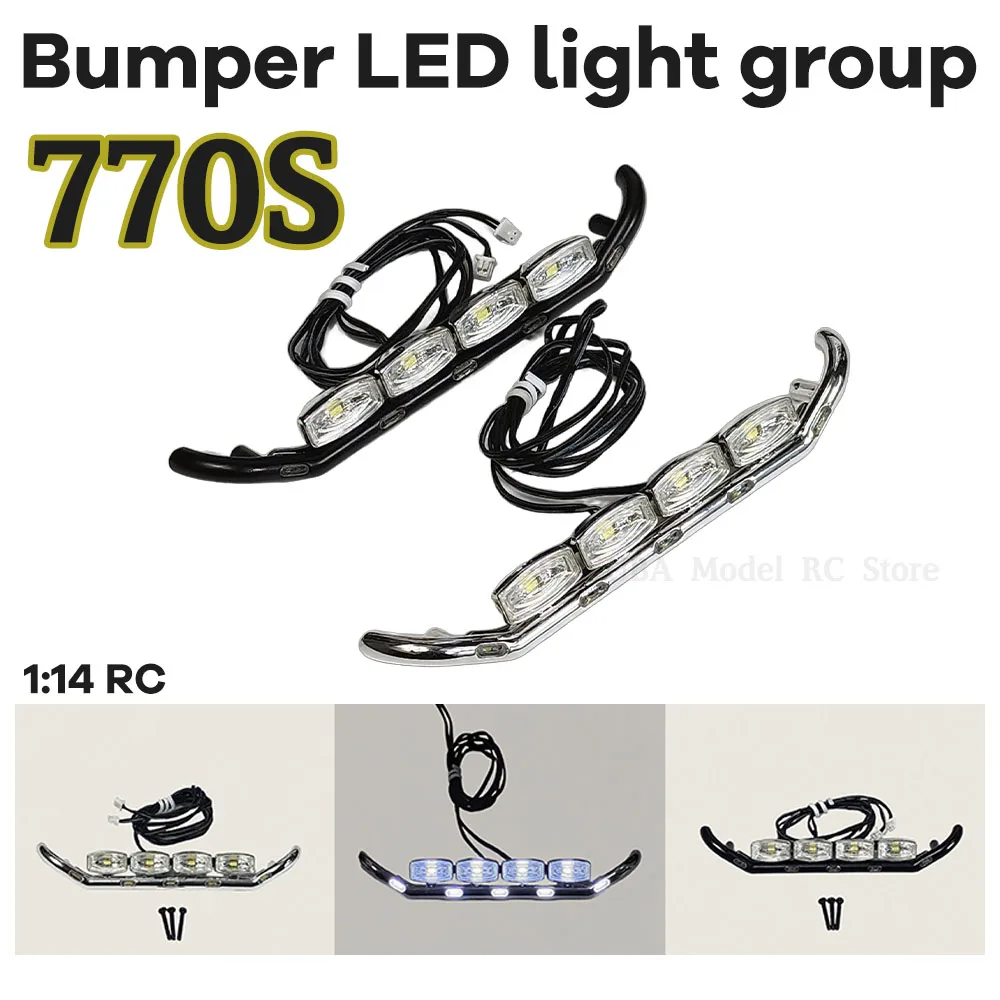 

LED Bumper Spotlight Light For 1/14 Scale Tamiya RC Truck Tractor Scania 770S Model DIY RC Parts Toys Assembly