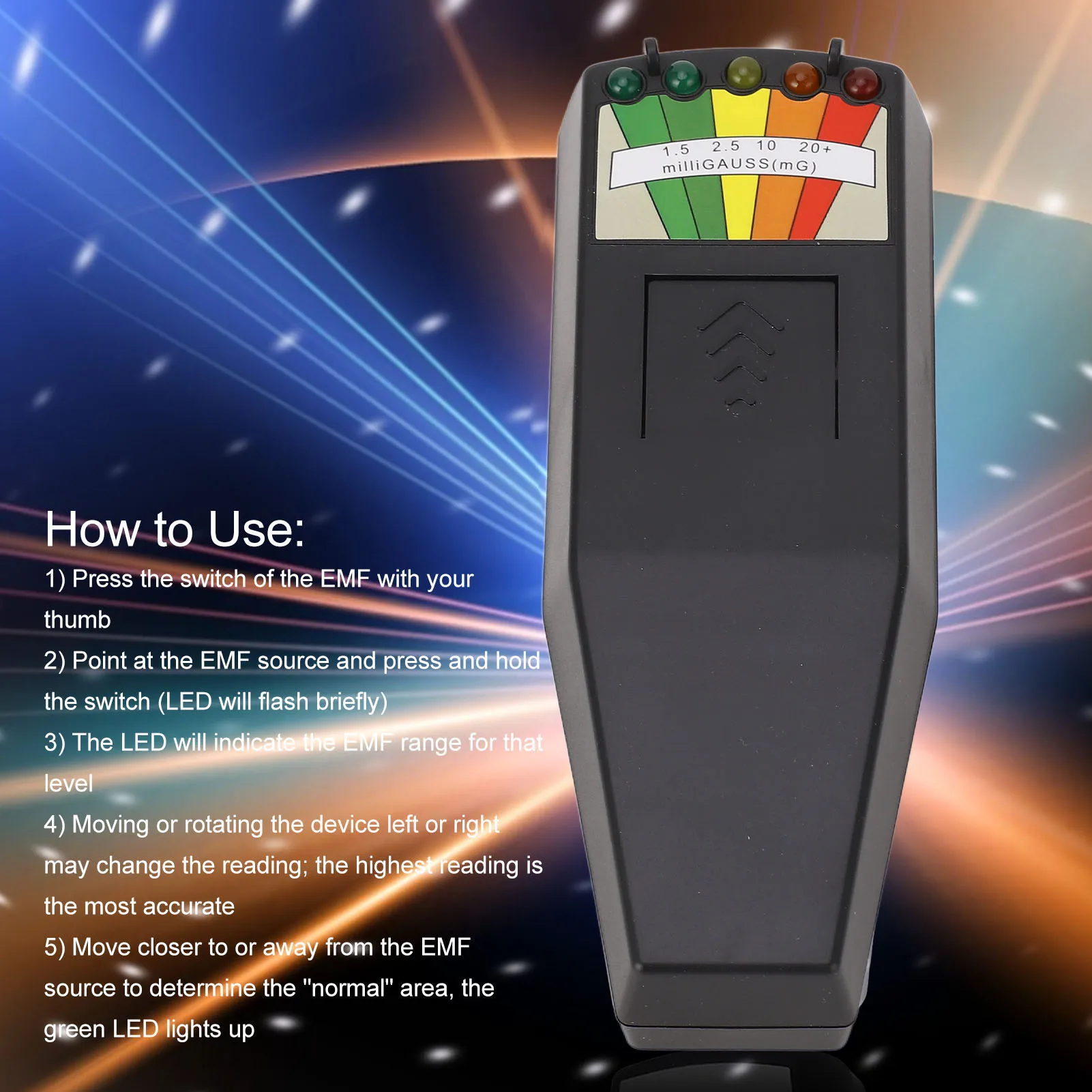 

EMF Meter Magnetic Field Detector Hunting Paranormal Tester Electromagnetic Radiation EMF Meter EMF Meter Radiation Detector