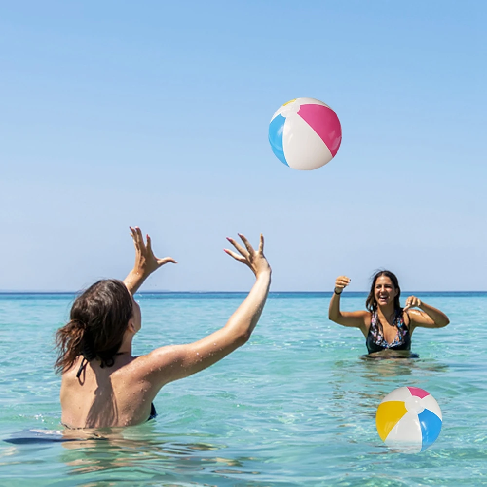 30-50cm PVC bola tiup mainan musim panas luar ruangan Kolam Renang Pantai menyenangkan olahraga alat peraga interaksi orang tua-anak mainan air