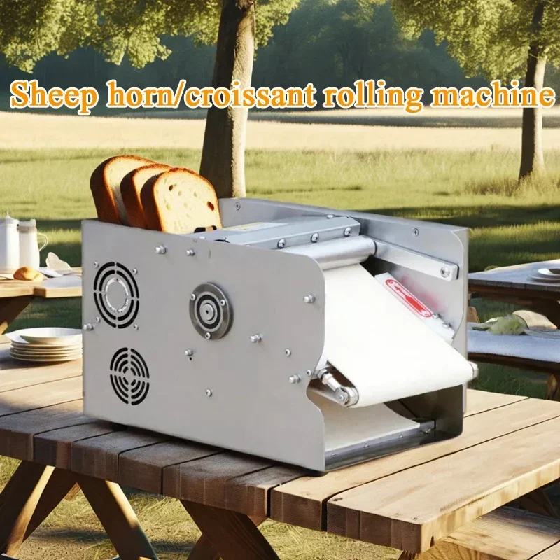 Commercial Dough Sheeter Rolling Machine, Stainless Steel Croissant Pastry Dough Processing Maker