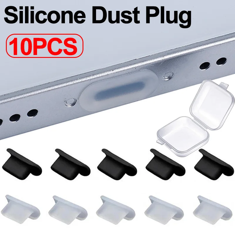 10/1PC Silicone Dust Plug for Iphone 6 7 8 X XS MAX 11 12 13 14Pro IOS Lightning Charging Port Cover Soft Rubber Dustproof Plugs