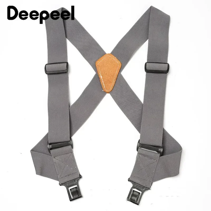Tirantes anchos elásticos para hombres adultos, tirantes ajustables tipo X, suspensorio masculino, suspensorio deportivo para trabajo, 5cm x 120cm,
