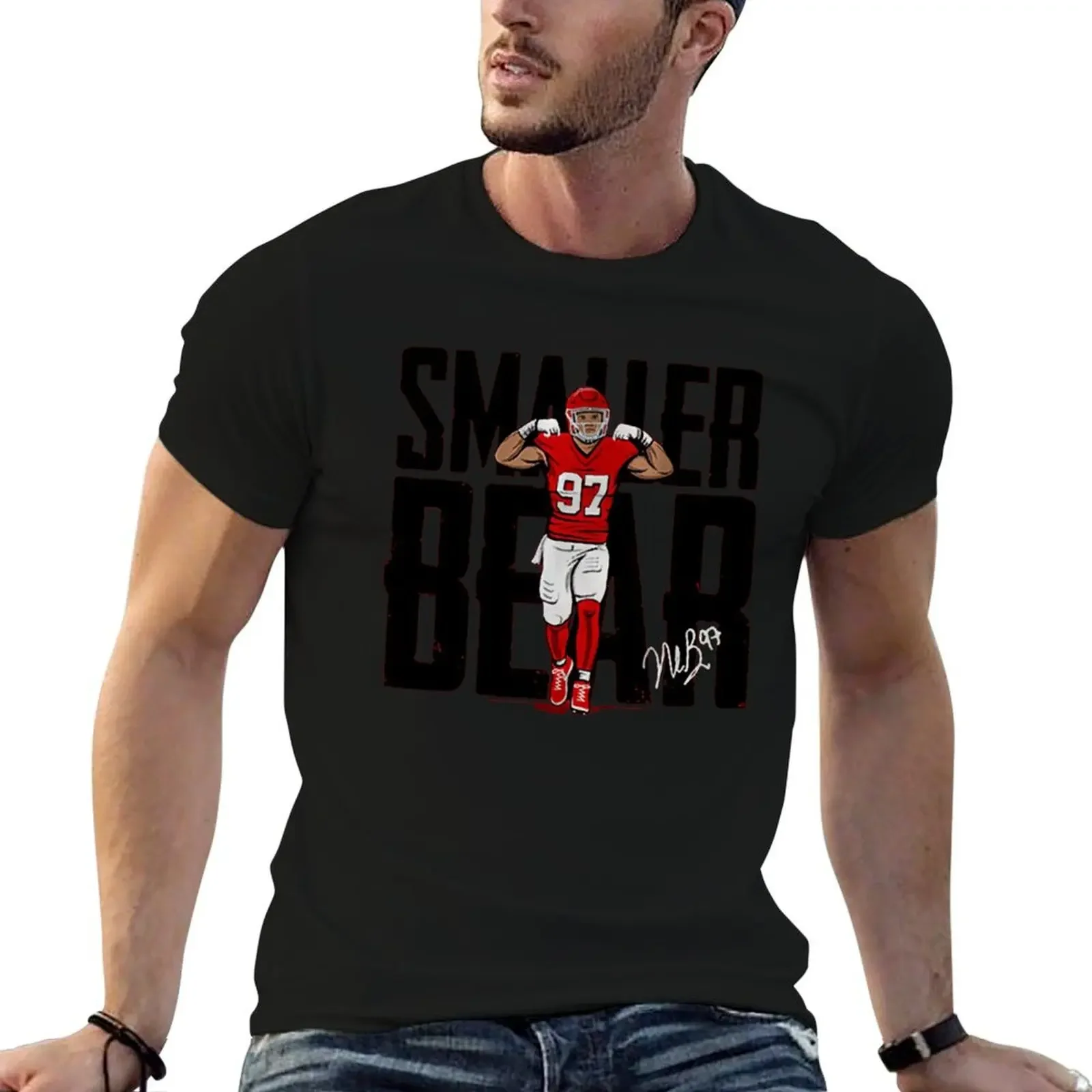 

Nick Bosa smaller bear T-Shirt aesthetic clothes vintage clothes compression shirt men