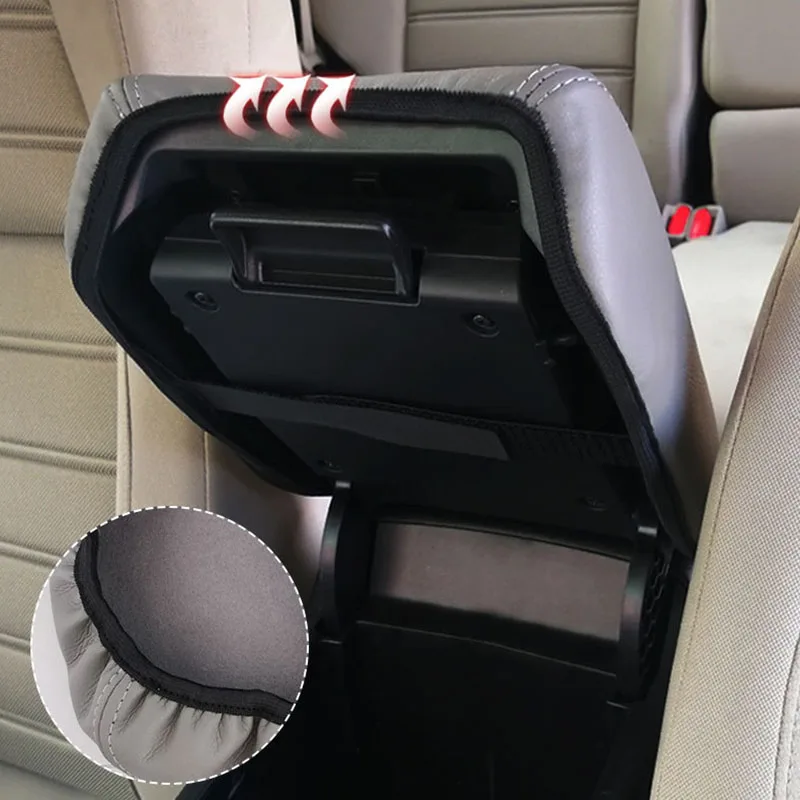 For Honda CRV CR-V 2017 2018 2019 2020 2021 NEW Microfiber Leather Central Armrest Box Leather Cover Armrest Decoration Parts