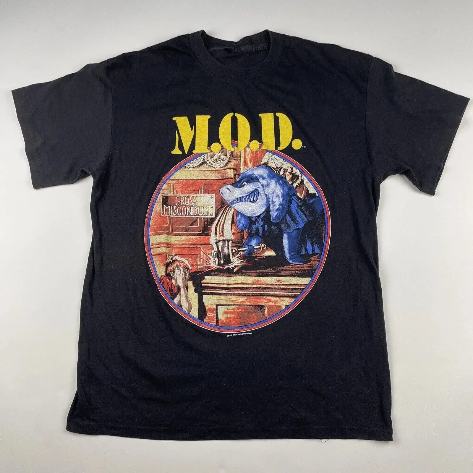 M O D Method of Destruction 1989 Gross Misconduct Black All Size T Shirt vintage Washed Slightly Comfortable Unisex
