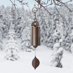 Copper Windchimes Retro Style Serenity Bell Wind Chimes Deep Resonance Metal Deep Tone Cylinder for Outdoor Patio Decor