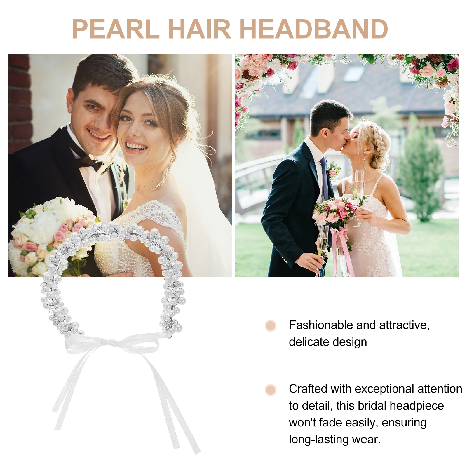 

Pearl Hairb Headpiece Red Color Wedding Accessories Bridal Rhinestone Headb s Hair Decorations Women Guests Girls