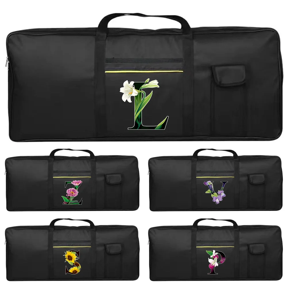 

Nylon Electronic Organ Bag Instruments Accessories Durable Double Zipper Handbag Piano Dustproof Pack Flower Color Series