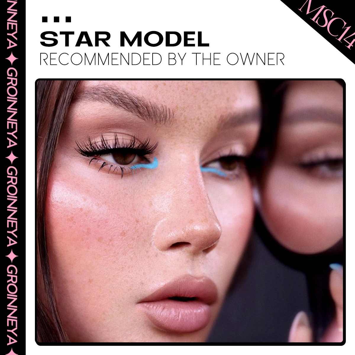 LASVIREY Manga Eyelashes Natural Mink Fake Lashes Soft Cross Natural Volume Wet Lash Natural Long 3D Faux Mink Lashes Extension