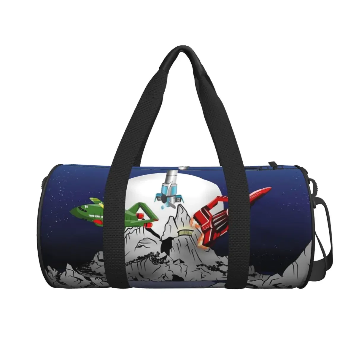 

Thunderbirds Tracy Island Large Duffle Gym Bag Multi-Functional Duffle Travel Bags Handbags Fitness bag