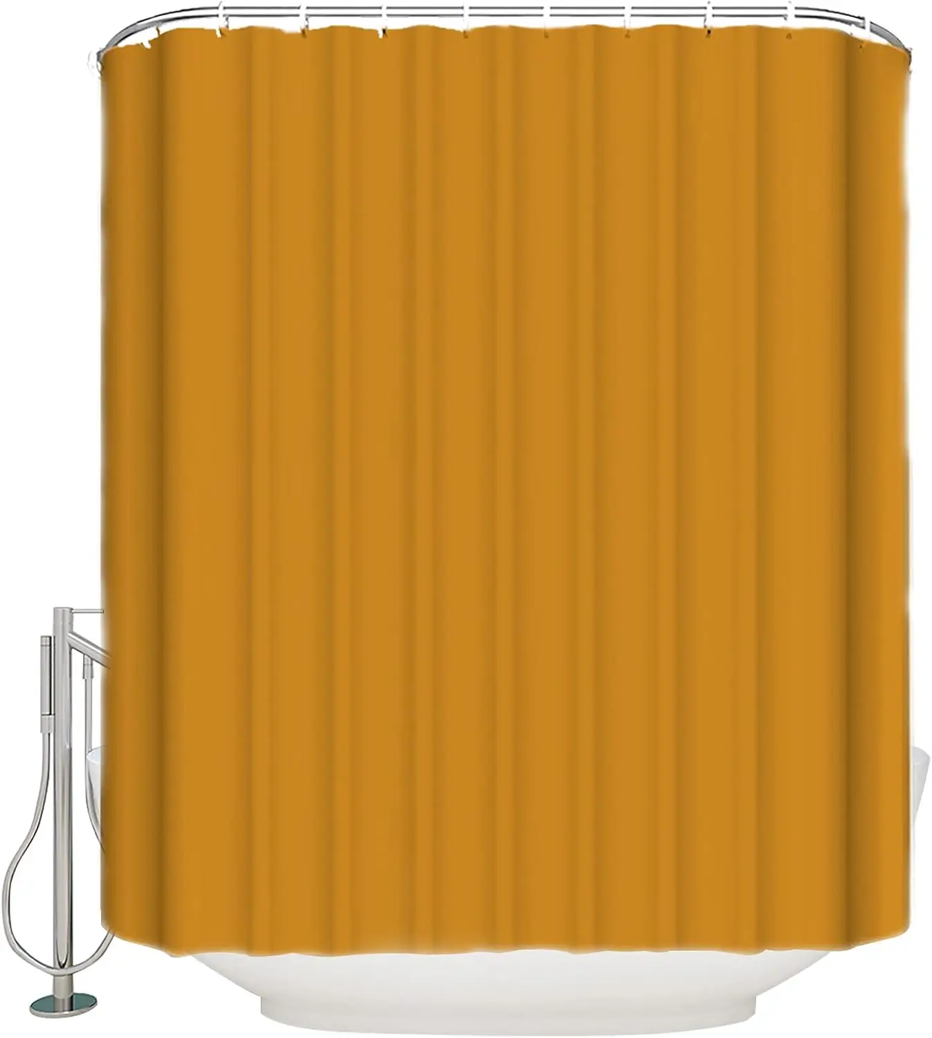 

Classic Solid Color Shower Curtain Modern Luxury Bath Curtain with Hooks for Farmhouse Room Partition Hotel Bathtub, Polyester