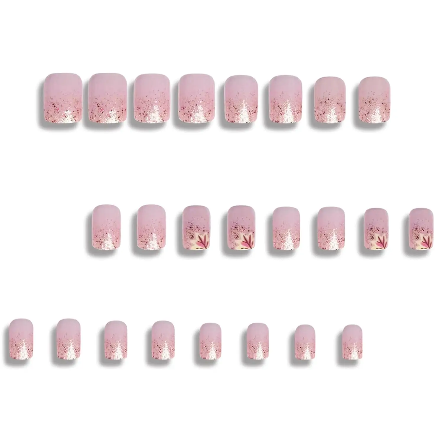 Künstliche Nägel, gefallene Blätter, zum Aufdrücken der Nägel, glänzendes Gold, Glitzer, Acryl, künstliches Nagelgel, zum Aufkleben auf Spitzen, Herbst-Ahornblätter, zum Aufkleben auf die Nägel