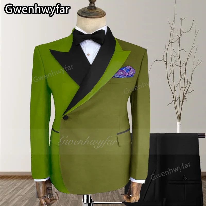Gwenhwyfar 2025 Custom Made Trend New Mixed Colocr Men's Groom Wedding Suit Business Casual Tuxedo Fashion New Suit 2-Piece
