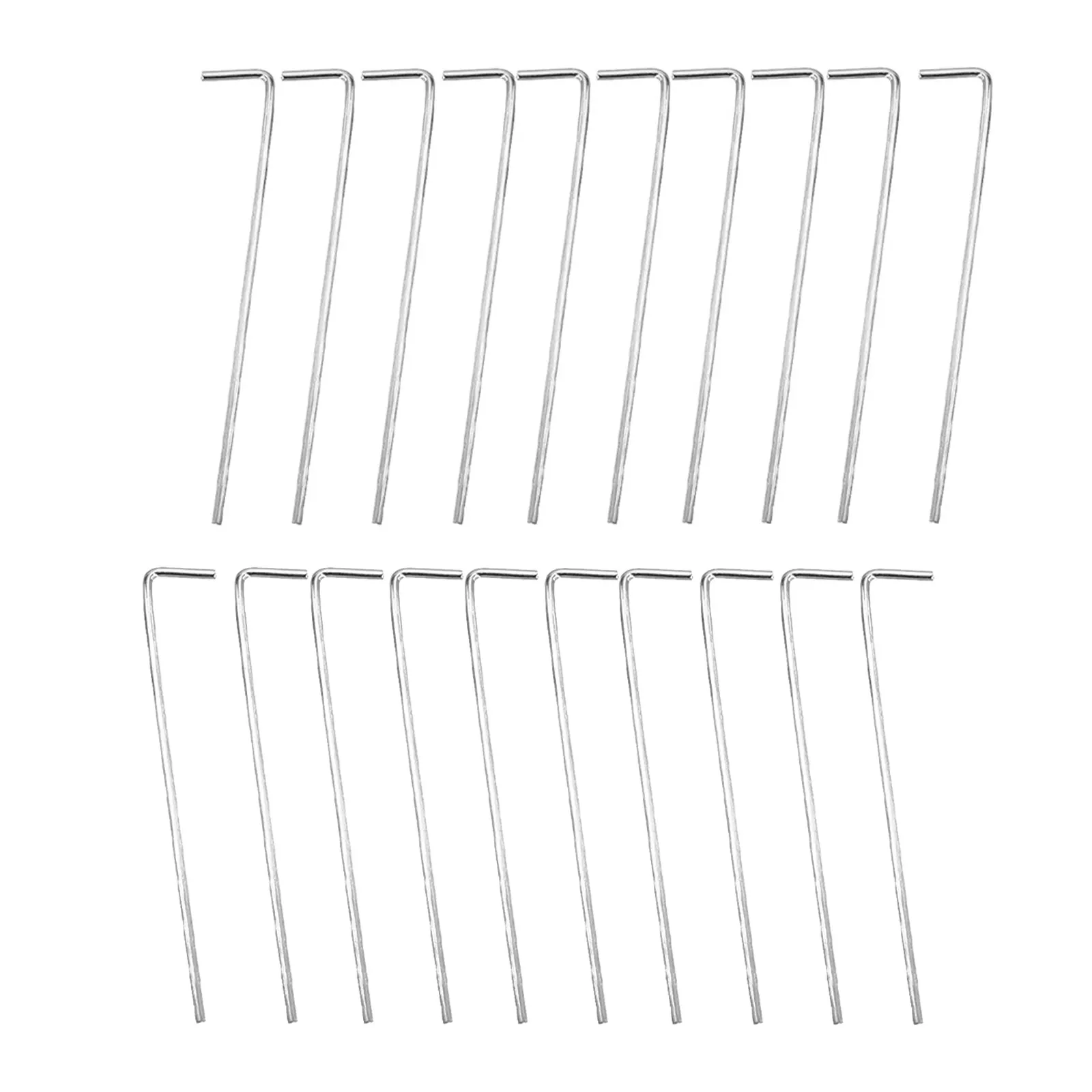 32Pcs L-Shaped Iron Tent Stakes for Camping, Awning & Canopy Ground Fixation – Durable Outdoor Safety Pegs