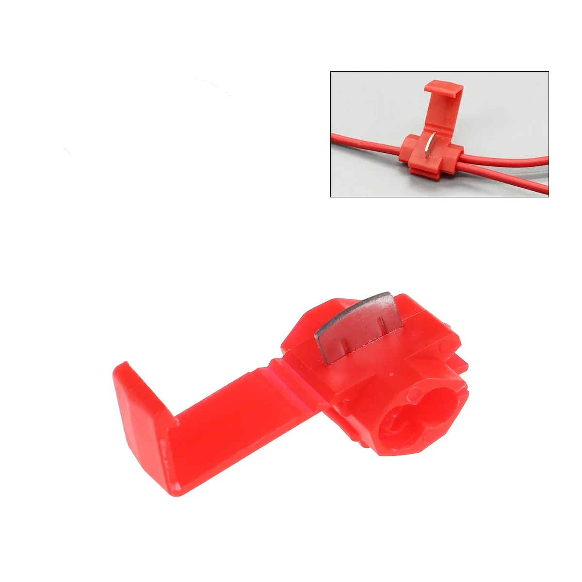 

50pcs Red Installation No Striping Required Copper Wire Connector Quick Splide Connector Electrical Splice