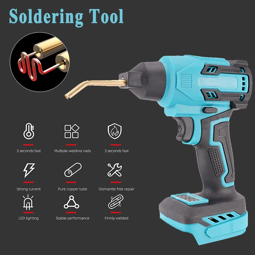 

Ручной комплект для сварки пластика, паяльный инструмент, сварочный аппарат для ремонта автомобильного бампера, горячий степлер для батареи Makita 18 В/21 В