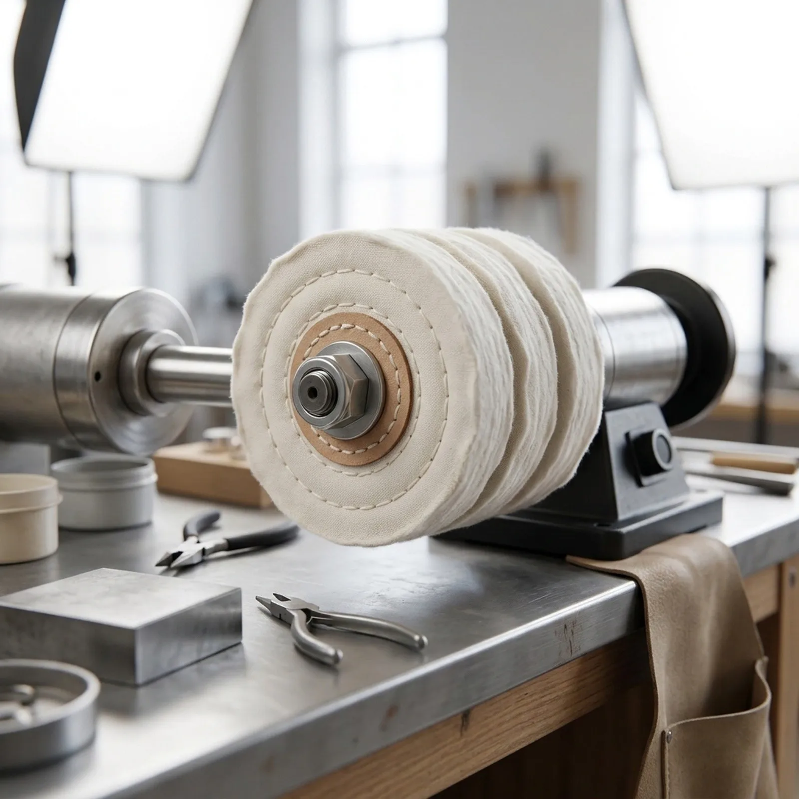 3PCS Cotton Cloth Buffing Wheel for Jewelry Polishing and Final Finishing on Metal Components Hardware and Precision Craft Items