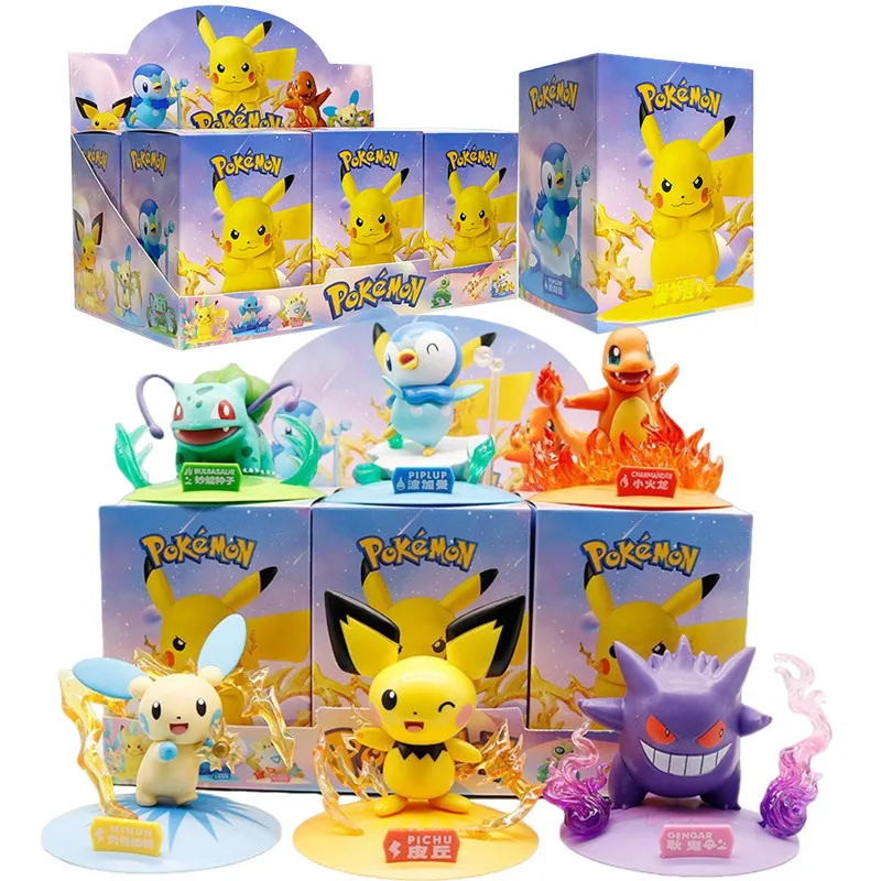 ポケモン-ピカチュウ-ゲンガー-ヒトカゲ-ピップルプ-‌-フシギダネ-アクションフィギュア-おもちゃ-モバイルドール-サプライズ-ブラインドボックス-オーナメント-誕生日プレゼント