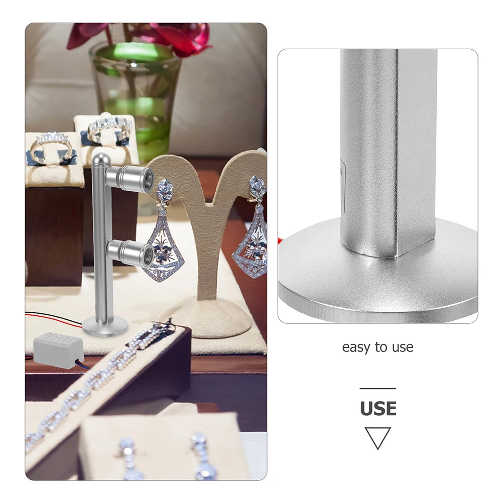 

Spotlight Display Lamp Jewelry Showcase Small Lighting Portable Indoor Aluminum Glass Cabinet Lights