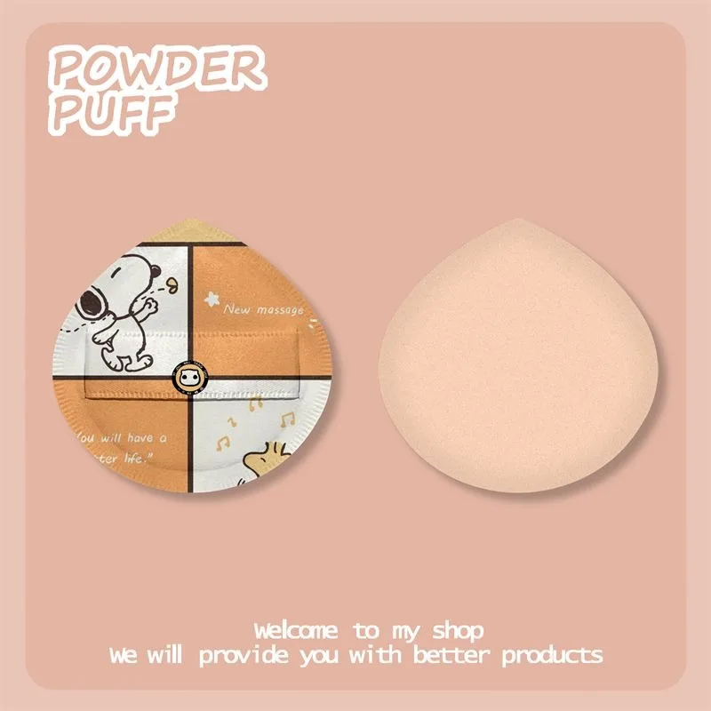 Kawaii new Snoopy animation peripheral cartoon print pattern air cushion puff dry and wet sponge makeup tools gift wholesale