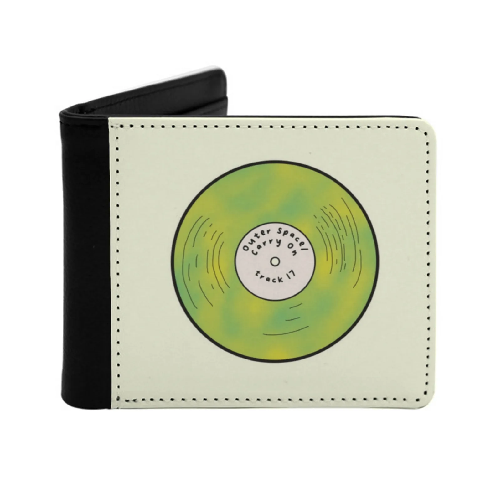 

Outer Space Carry On Sound Good Feels Good Vinyl Мужчины Женщины Кошелек из искусственной кожи Держатель кредитной карты Кошелек Короткий кошелек 5Sos Sounds